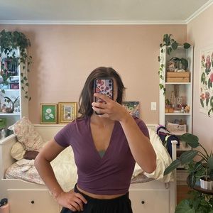 PINK wrap around workout top